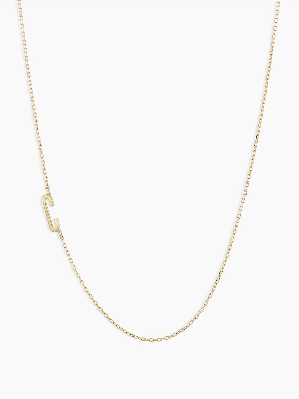 Gorjana 14k gold C letter necklace